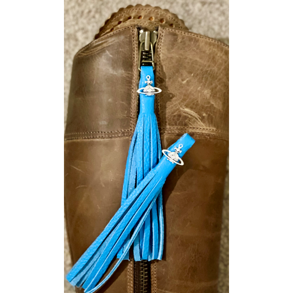 Tassel Envy Tassels - Cornflower Blue Leather