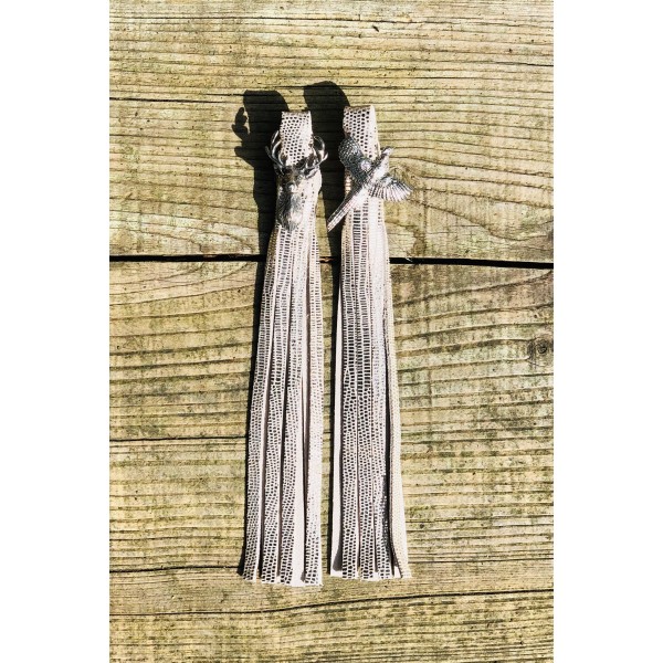 Tassel Envy Tassels - Gold Mock Croc Leather