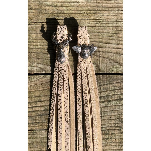 Tassel Envy Tassels - Gold Snake Leather