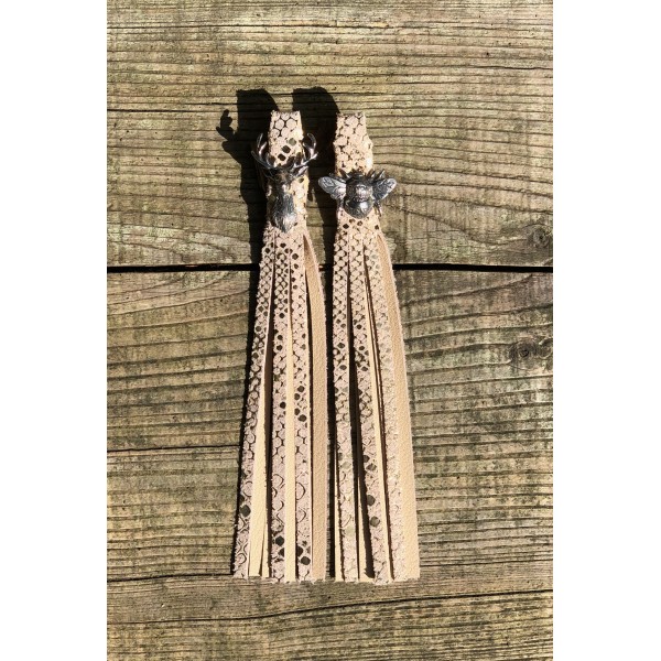 Tassel Envy Tassels - Gold Snake Leather