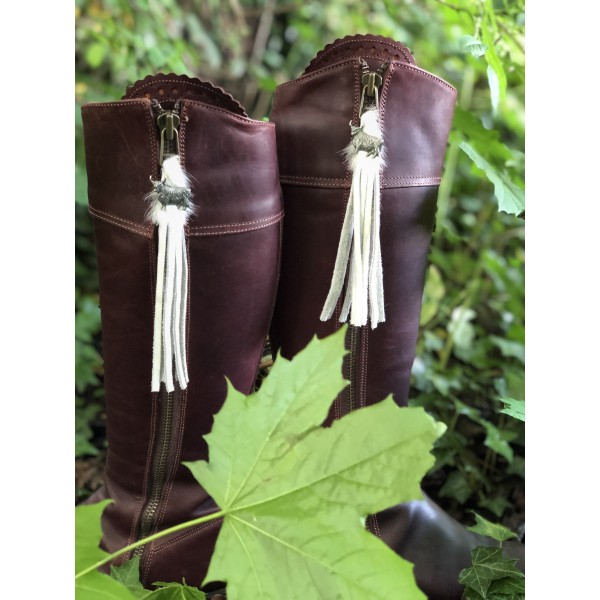 Tassel Envy Tassels - Off White Hair on Hide