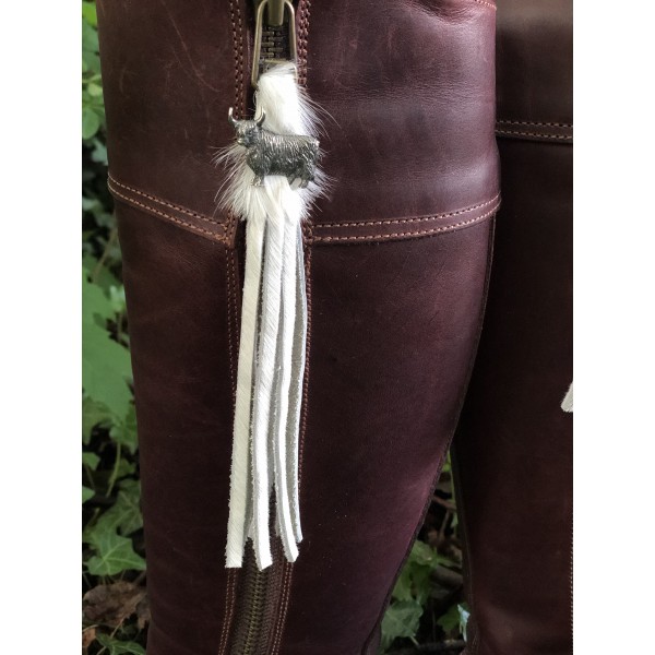 Tassel Envy Tassels - Off White Hair on Hide