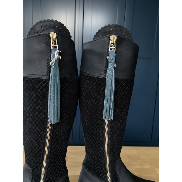 Tassel Envy Tassels - Peacock Blue Leather