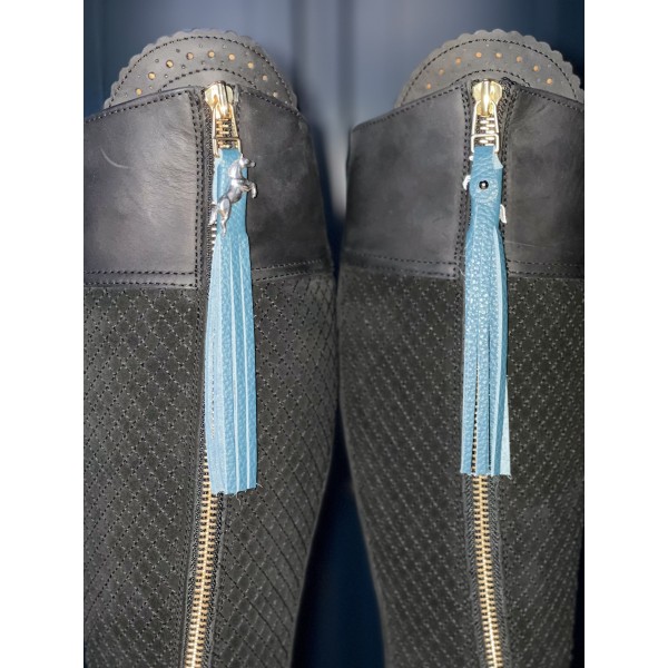 Tassel Envy Tassels - Peacock Blue Leather