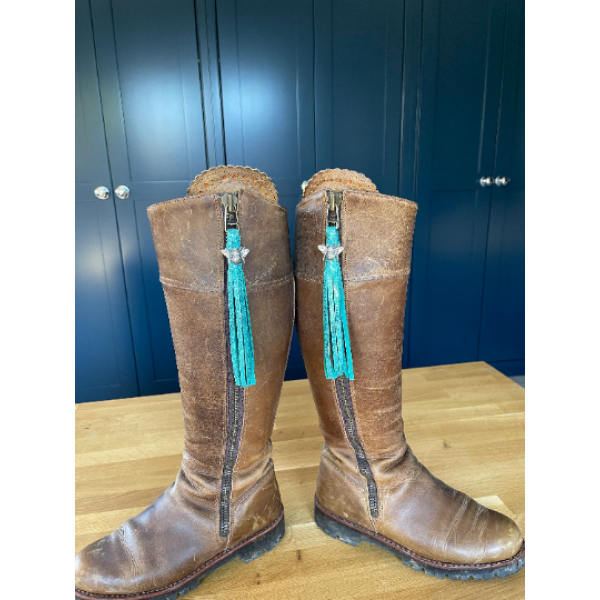 Tassel Envy Tassels - Sparkly Topaz Leather