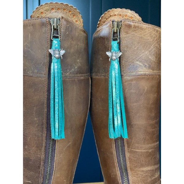 Tassel Envy Tassels - Sparkly Topaz Leather